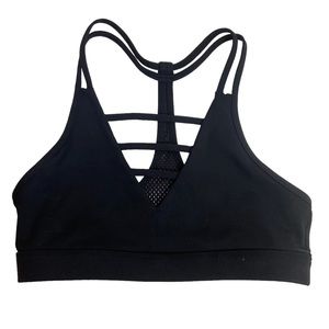 Zyia Active Sports Bra Strappy Racerback Grid Low Impact